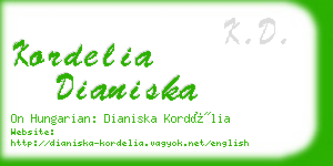 kordelia dianiska business card